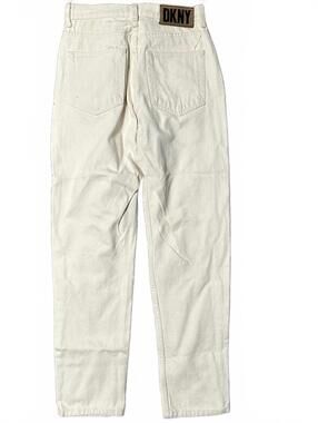 Vintage DKNY 90s Cream Colored Jeans Size 8 measures 27" Waist